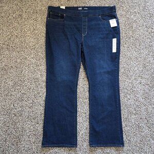 Signature Levi's Women's Plus Size 26M Short Pull On Boot Jeans Blue 44x30 NWT